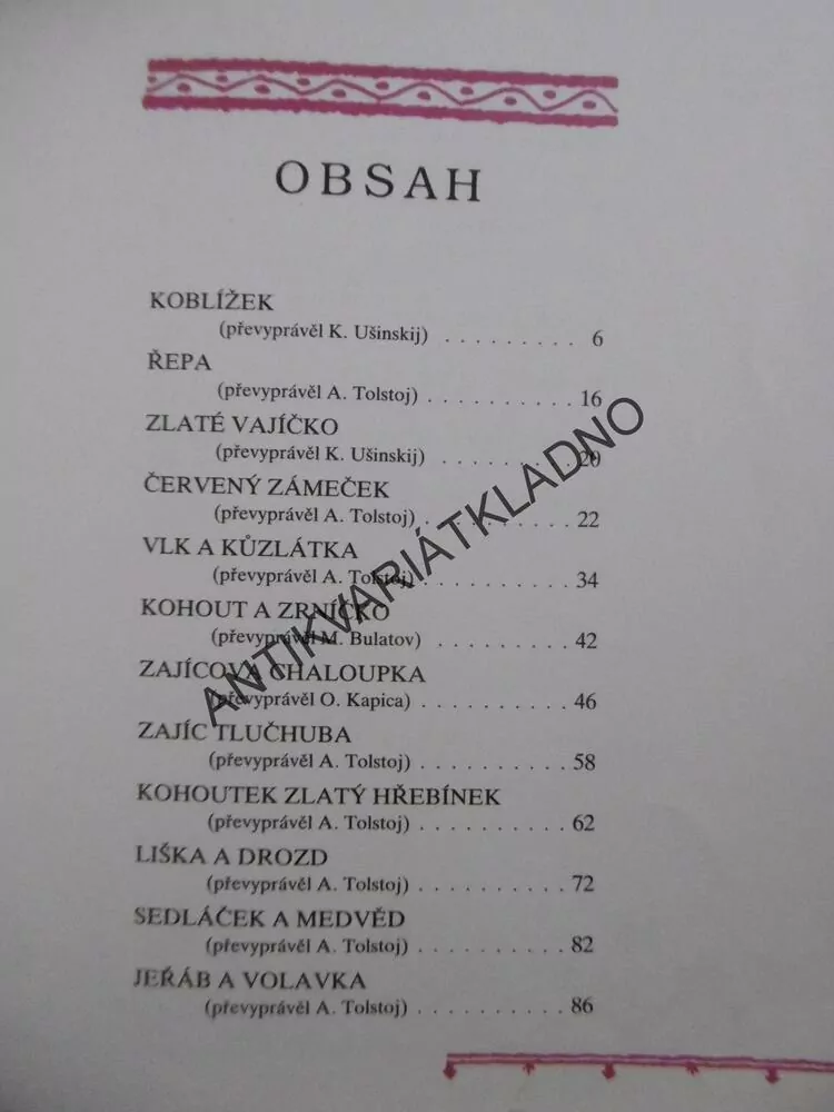 ČERVENÝ ZÁMEČEK, JEVGENIJ RAČOV, RUSKÉ LIDOVÉ POHÁDKY, **an