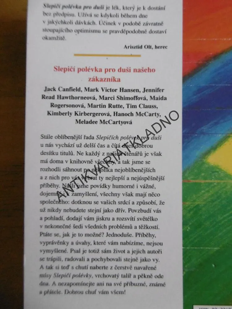 SLEPIČÍ POLÉVKA PRO DUŠI NAŠEHO ZÁKAZNÍKA,**an