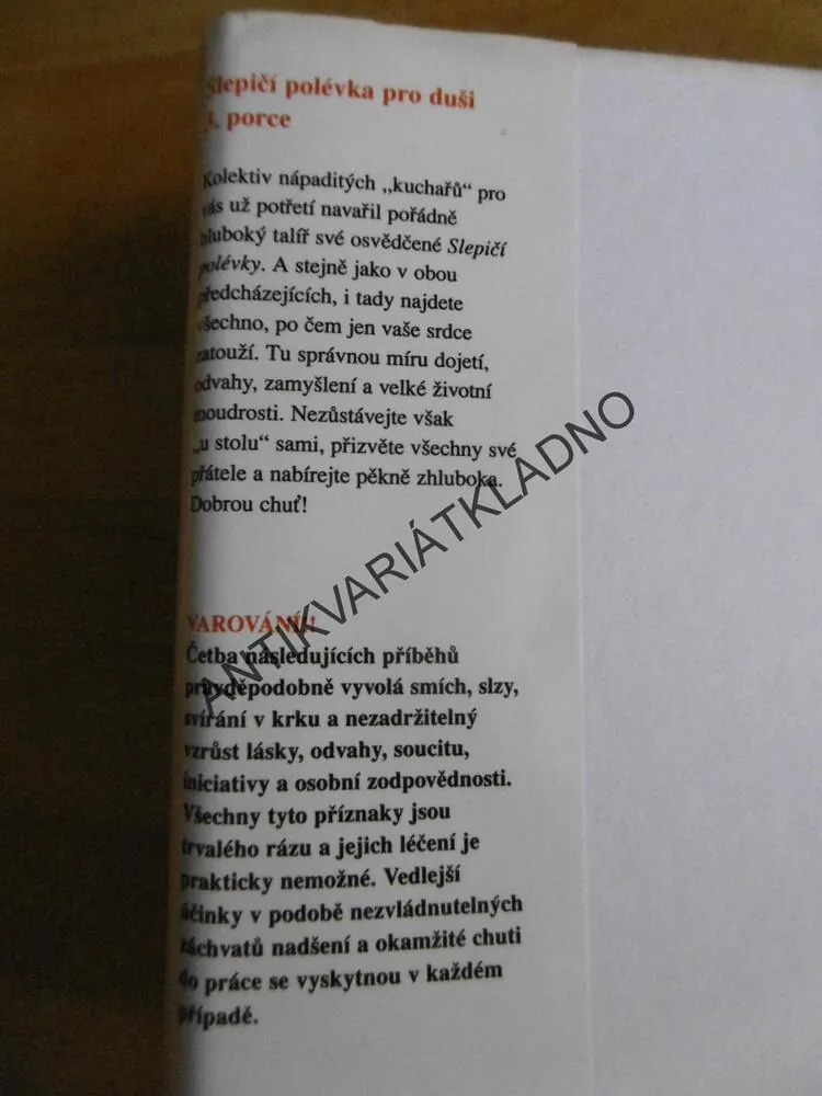 KLASICKÁ SLEPIČÍ POLÉVKA PRO DUŠI, 3. PORCE, **an