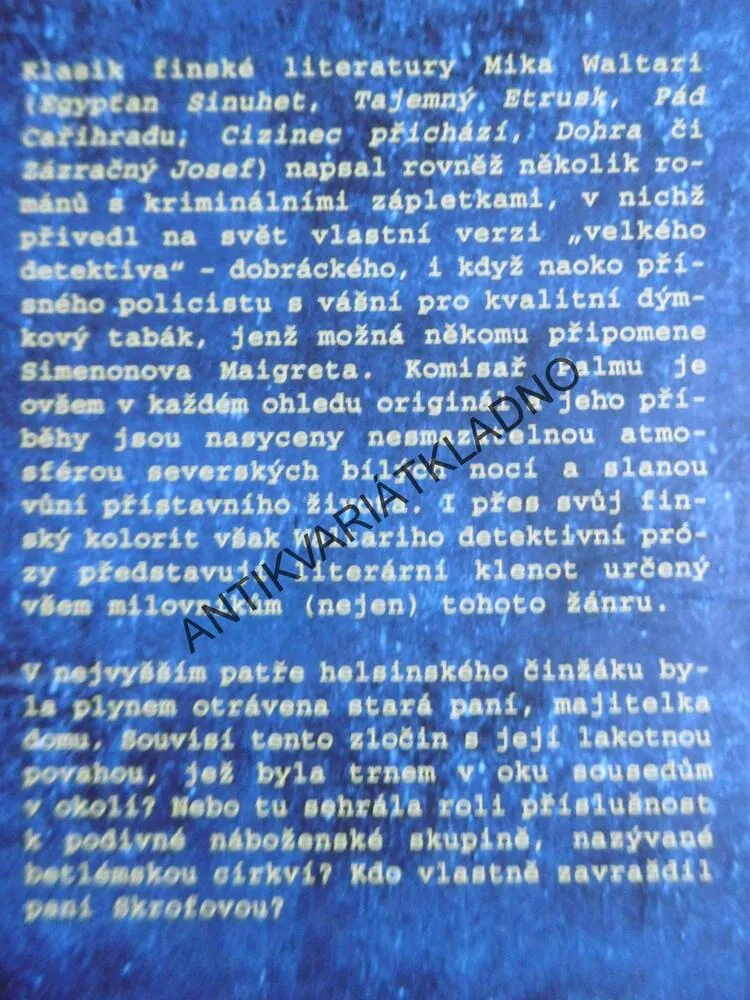 KDO ZAVRAŽDIL PANÍ SKROFOVOU?, MIKA WALTARI, **an