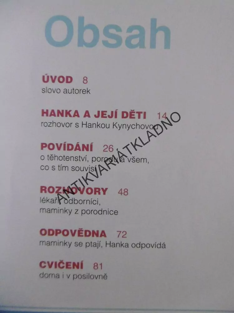 AKTIVNÍ TĚHOTENSTVÍ, HANKA KYNYCHOVÁ, PETRA KRUNTORÁDOVÁ, CVIČENÍ, STRAVA, POROD, KOJENÍ, **an