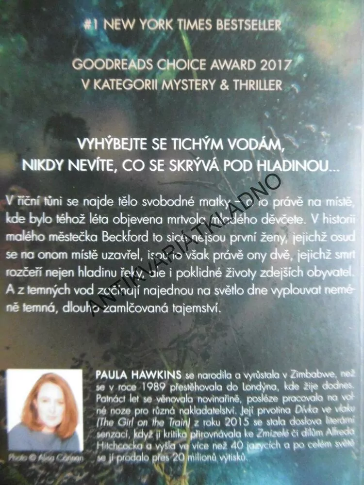 DO VODY, PAULA HAWKINS, (AUTOR DÍVKA VE VLAKU), **an