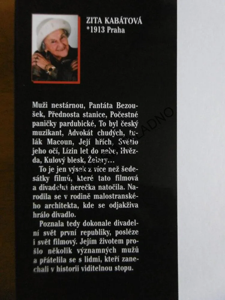 ZITA KABÁTOVÁ, MOJE PRVNÍ REPUBLIKA, **an