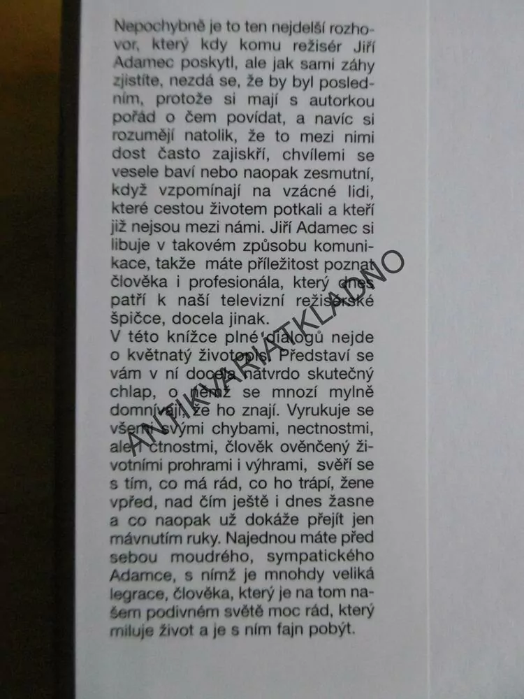 JIŘÍ ADAMEC, ŠTĚSTÍ MÁ V POPISU PRÁCE, MIROSLAVA BESSEROVÁ, **an