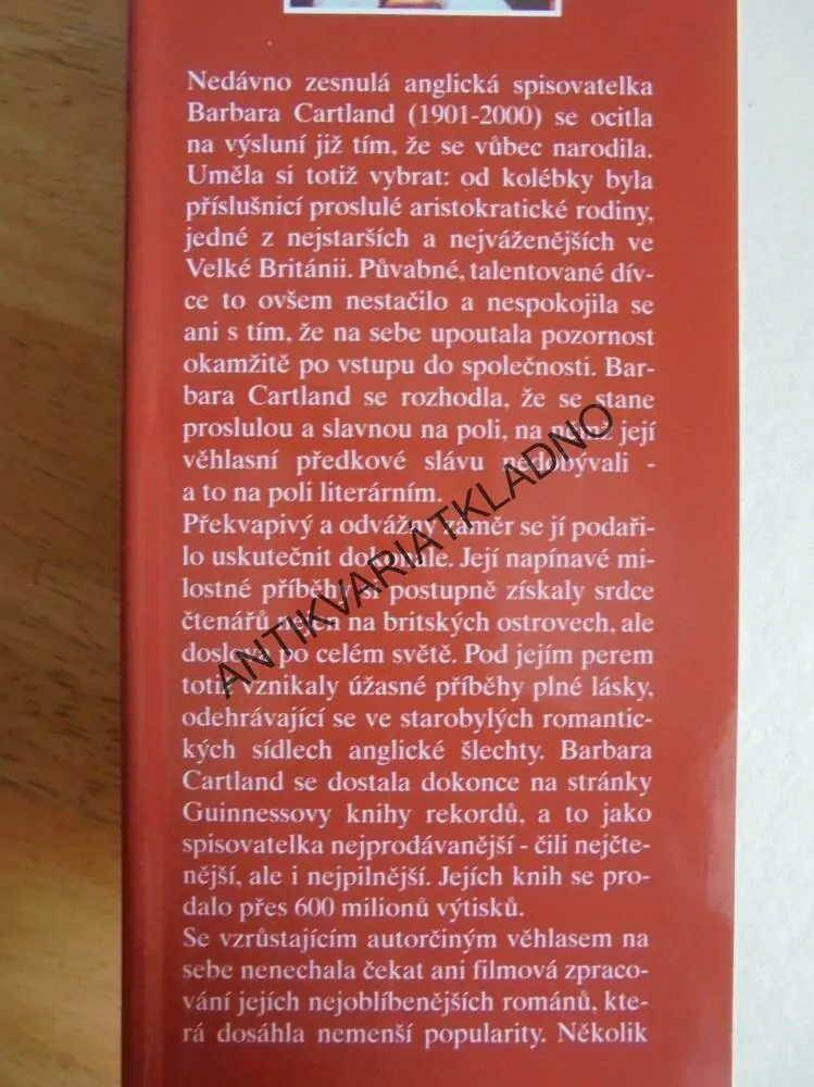 HVĚZDA NA ÚTĚKU, BARBARA CARTLAND, **an