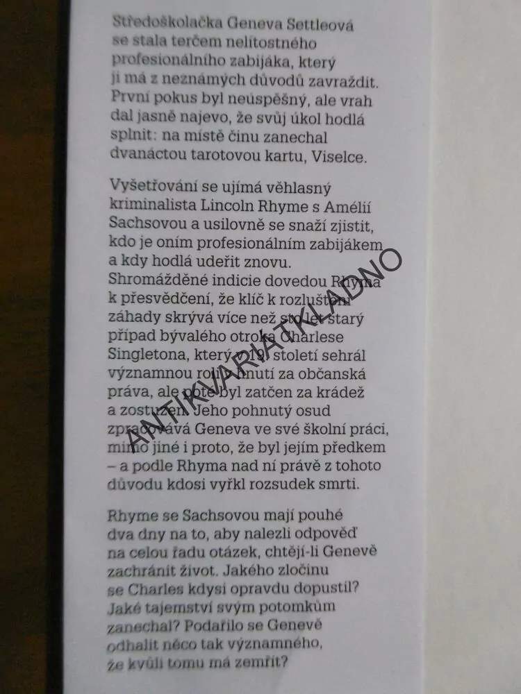 DVANÁCTÁ KARTA, JEFFERY DEAVER, **an
