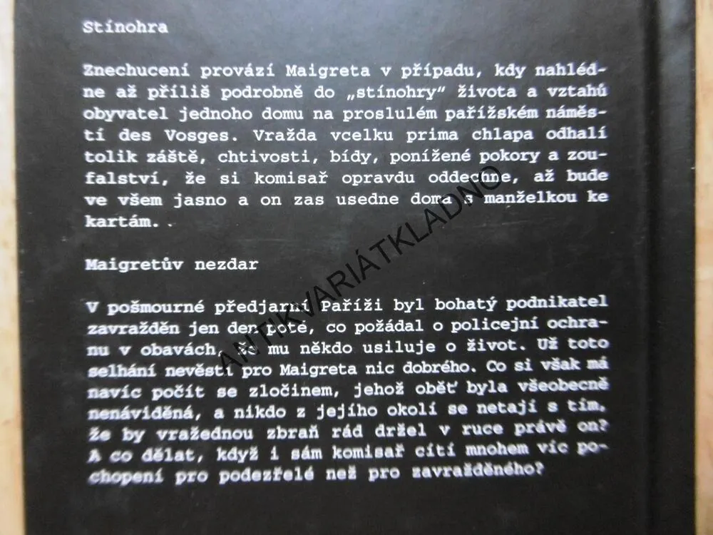 MAIGRET -STÍNOHRA, MAIGRETŮV NEZDAR, GEORGES SIMENON, **an