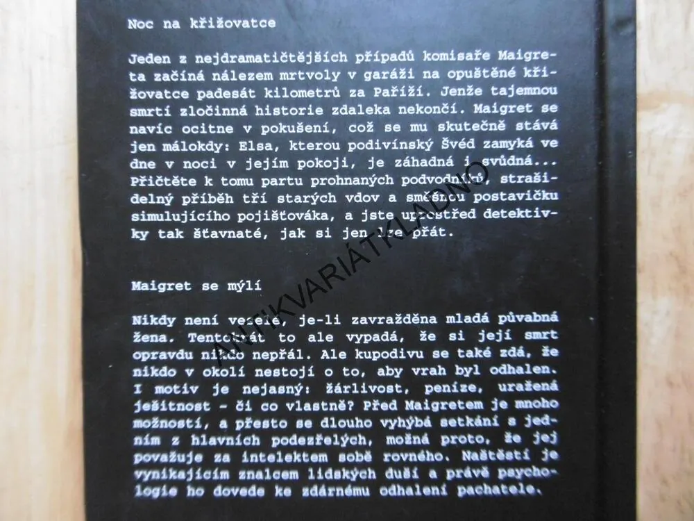 MAIGRET - NOC NA KŘIŽOVATCE, MAIGRET SE MÝLÍ, GEORGES SIMENON, **an