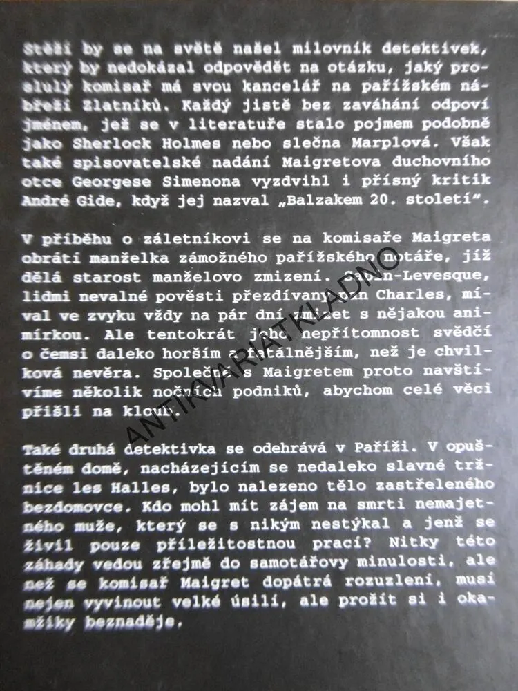 MAIGRET A ZÁLETNÝ PAN CHARLES, MAIGRET A ZÁHADNÝ SAMOTÁŘ, GEORGES SIMENON, **an