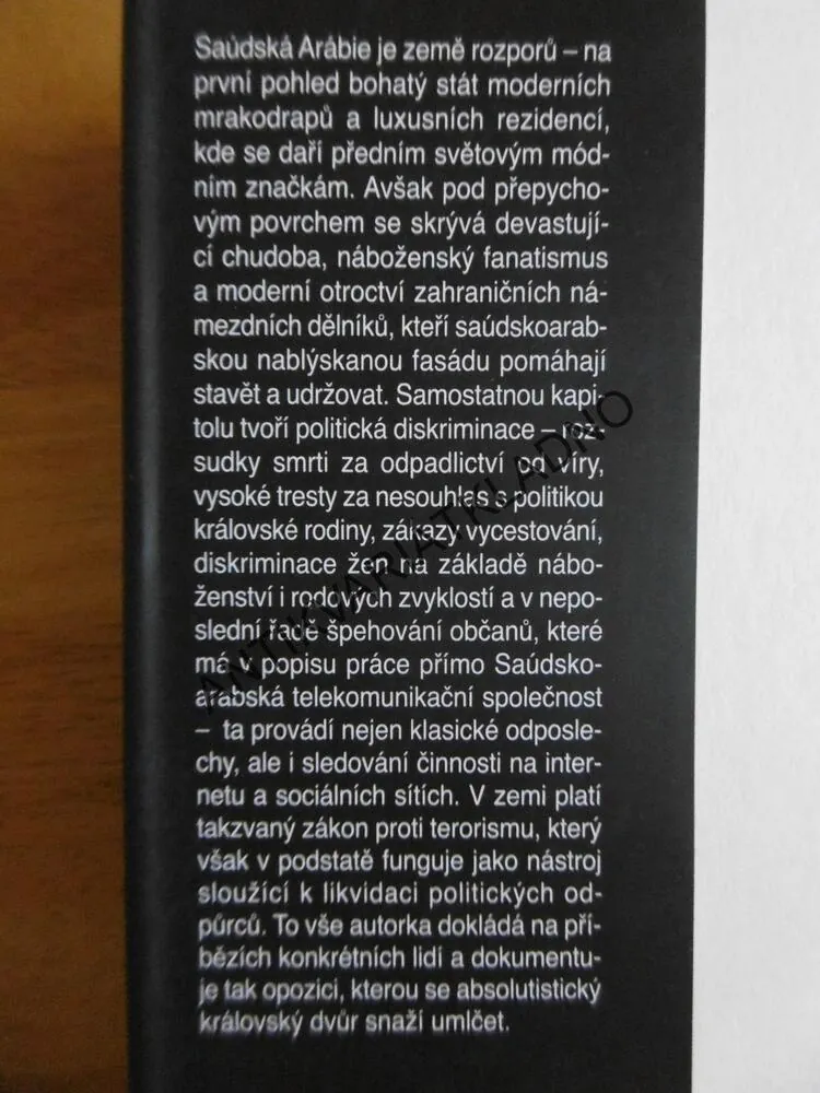 SAÚDSKÁ ARÁBIE, MEČ A SLOVO, INA TINOVÁ, **an