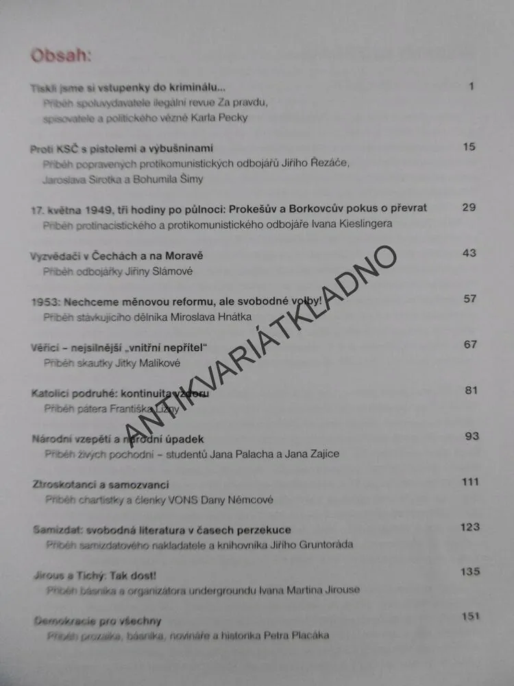 PŘÍBĚHY BEZPRÁVÍ- PŘÍBĚHY VZDORU, **an