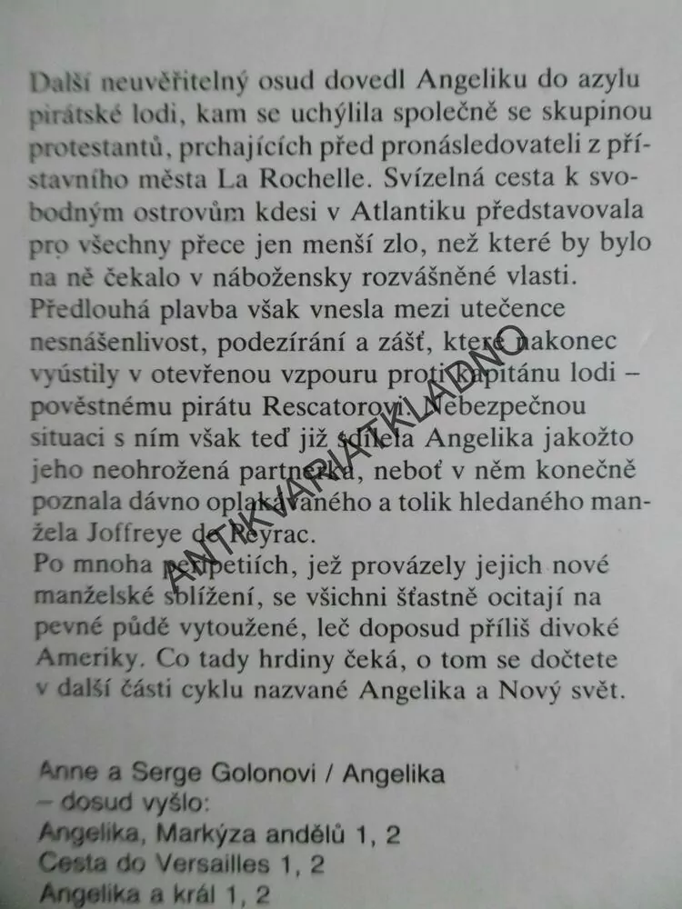 ANGELIKA A JEJÍ LÁSKA, ANE A SERGE GOLON, **an