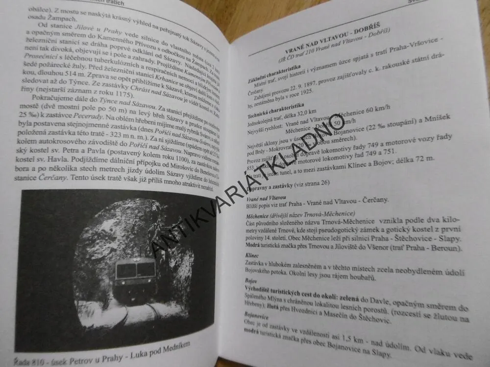 PRŮVODCE PO ŽELEZNIČNÍCH TRATÍCH, SV.66, PRAHA- ČERČANY, DOBŘÍŠ, SVĚTLÁ NAD S., **an