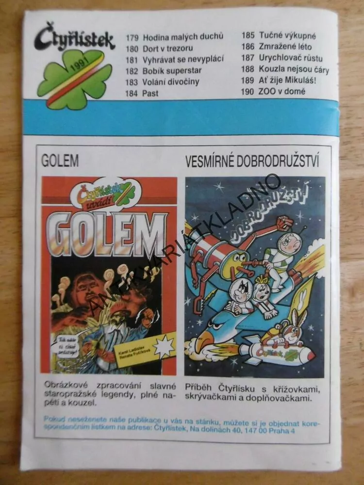 ČTYŘLÍSTEK 189 - AŤ ŽIJE MIKULÁŠ
