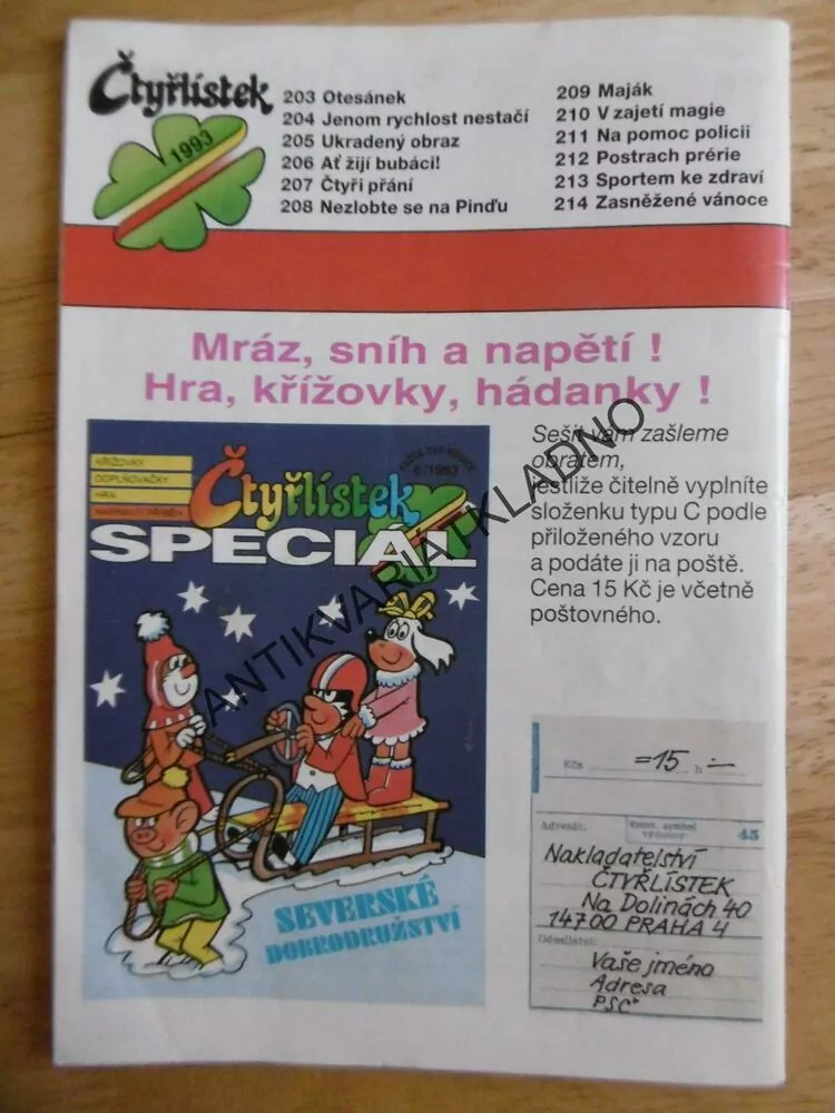 ČTYŘLÍSTEK 213 - SPORTEM KE ZDRAVÍ 