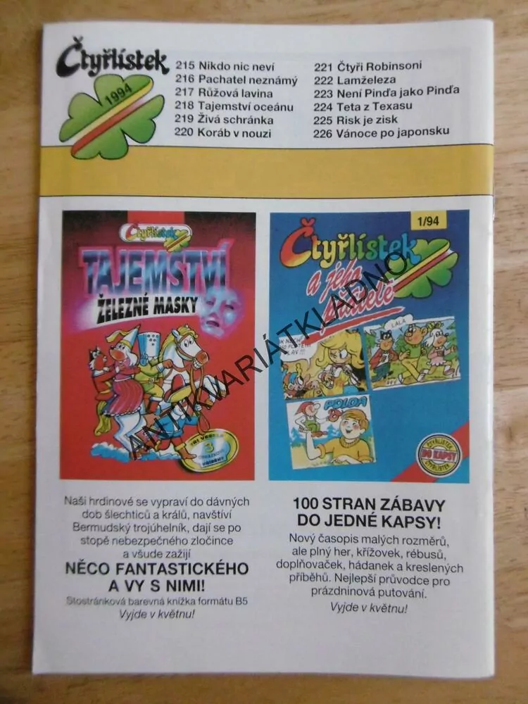 ČTYŘLÍSTEK 219 - ŽIVÁ SCHRÁNKA