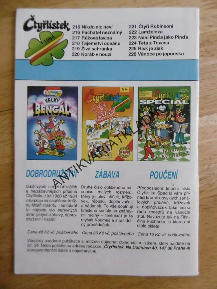 ČTYŘLÍSTEK 225 - RISK JE ZISK