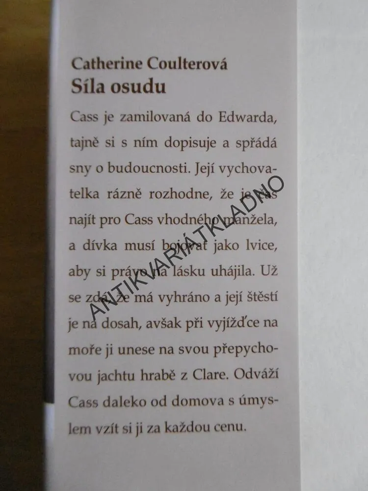 SÍLA OSUDU, CATHERINE COULTER, Coulterová, **an