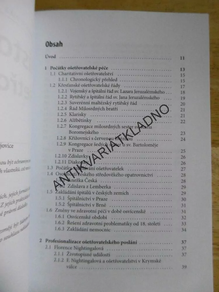 HISTORIE OŠETŘOVATELSTVÍ,  JANA KUTNOHORSKÁ, ZDRAVOTNICKÉ ŠKOLY