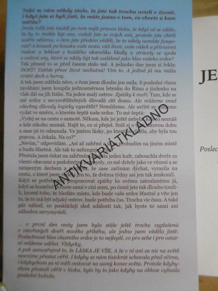 JEDNOSMĚRNÁ JÍZDENKA, KATY YAKSHA, **an