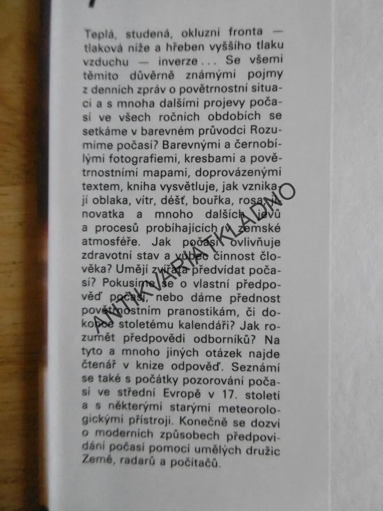 ROZUMÍME POČASÍ? VLADIMÍR SEIFERT, METEOROLOGIE, **an