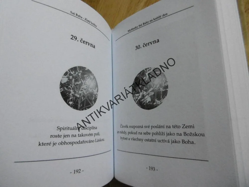 SAI BABA ZLATÁ KNIHA, MYŠLENKY NA KAŽDÝ DEN, **an