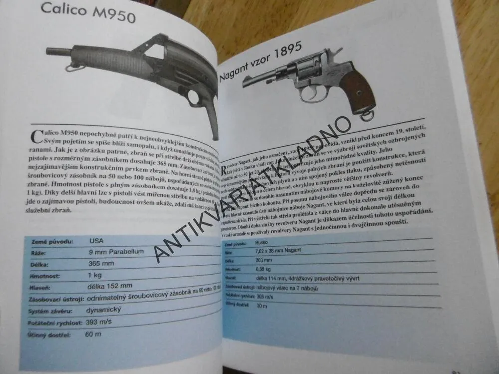 RUČNÍ PALNÉ ZBRANĚ 20. STOLETÍ, 270 PALNÝCH ZBRANÍ, **an