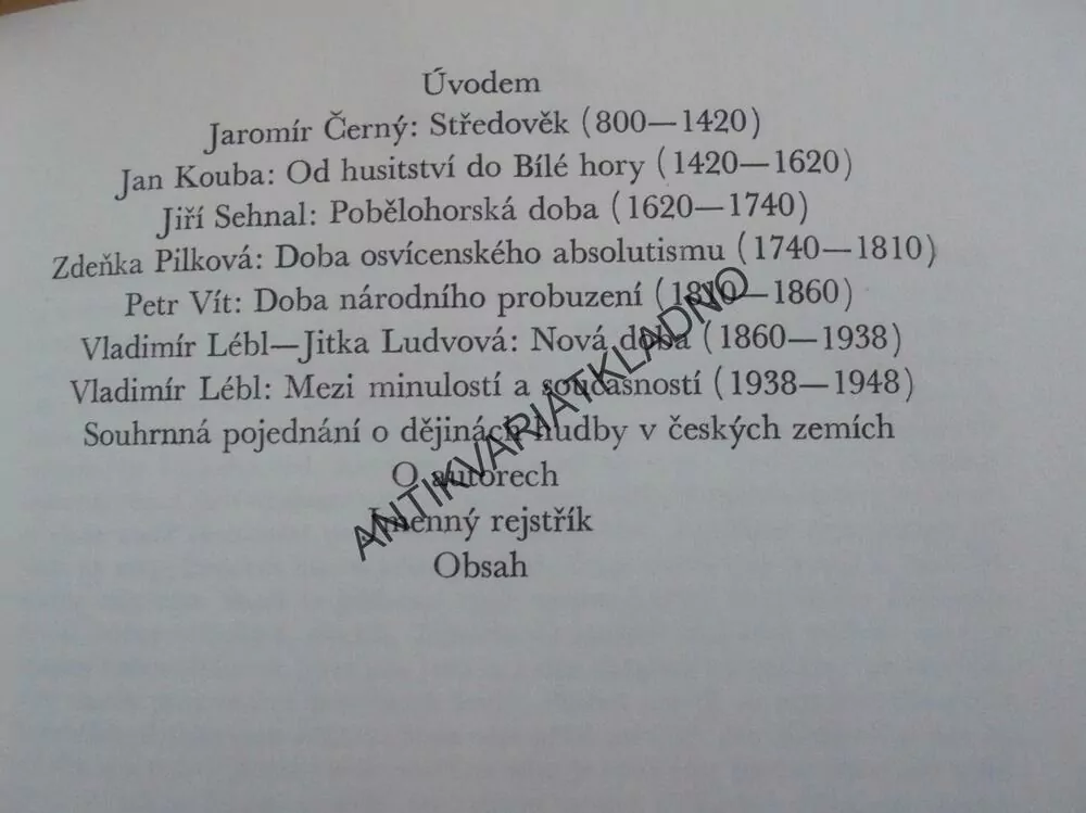 HUDBA V ČESKÝCH DĚJINÁCH, OD STŘEDOVĚKU DO NOVÉ DOBY