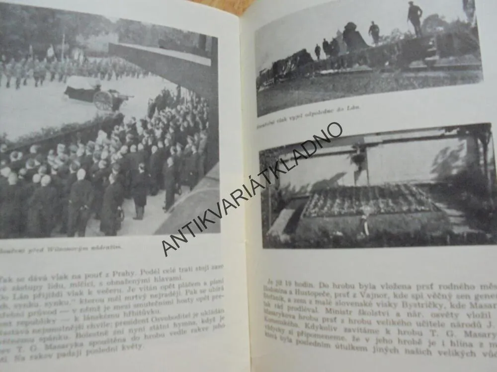 TGM, MASARYK, OBRÁZKOVÁ ZPRÁVA O ÚMRTÍ A POHŘBU