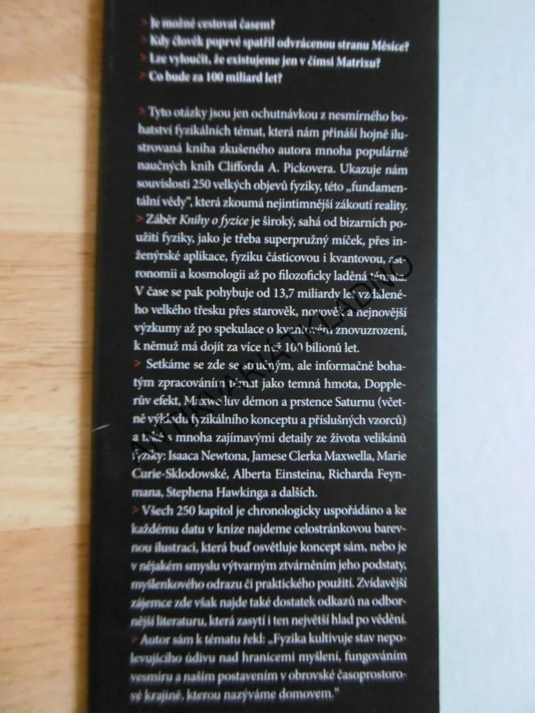 KNIHA O FYZICE, CLIFFORD A. PICKOVER, FYZIKA, **an