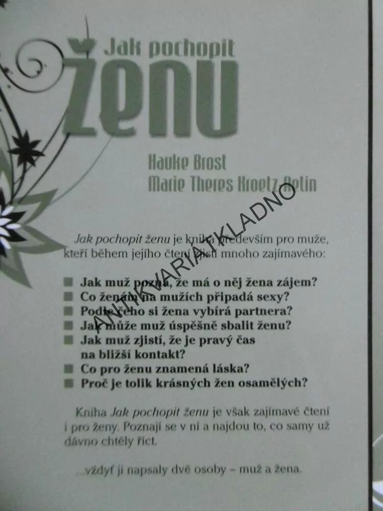JAK POCHOPIT ŽENU, HAUKE BROST, **an