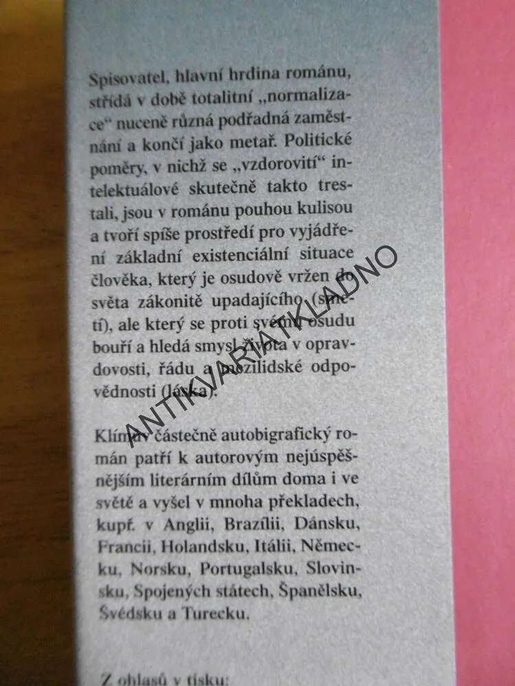 LÁSKA A SMETÍ, IVAN KLÍMA, **an