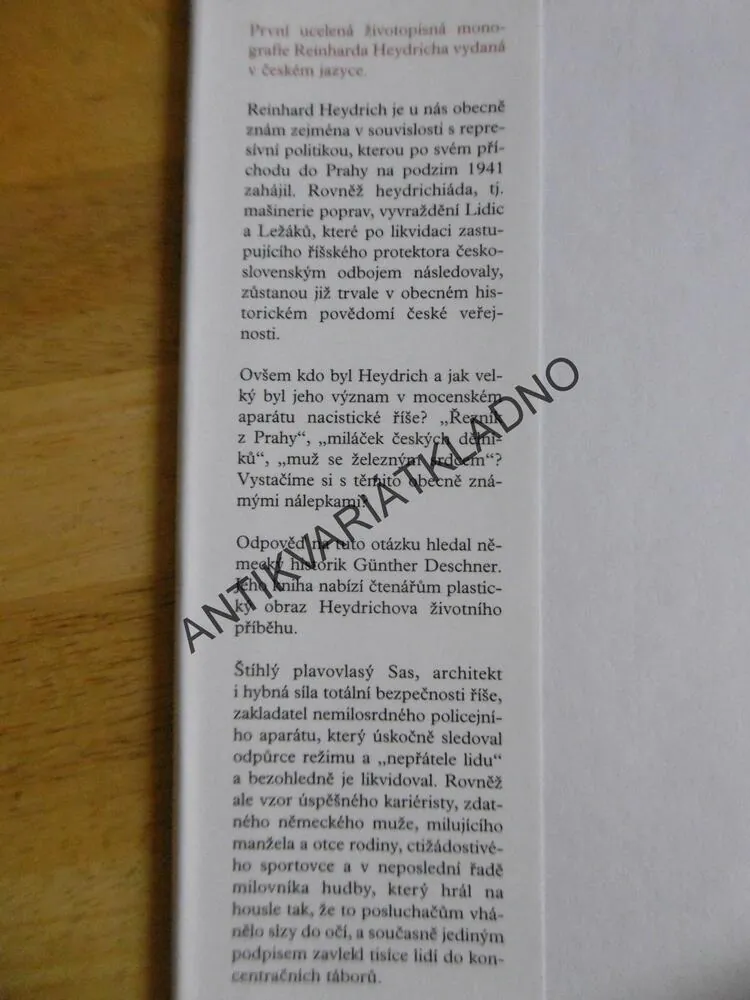 REINHARD HEYDRICH, ARCHITEKT TOTÁLNÍ MOCI, GÜNTHER DESCHNER, **an