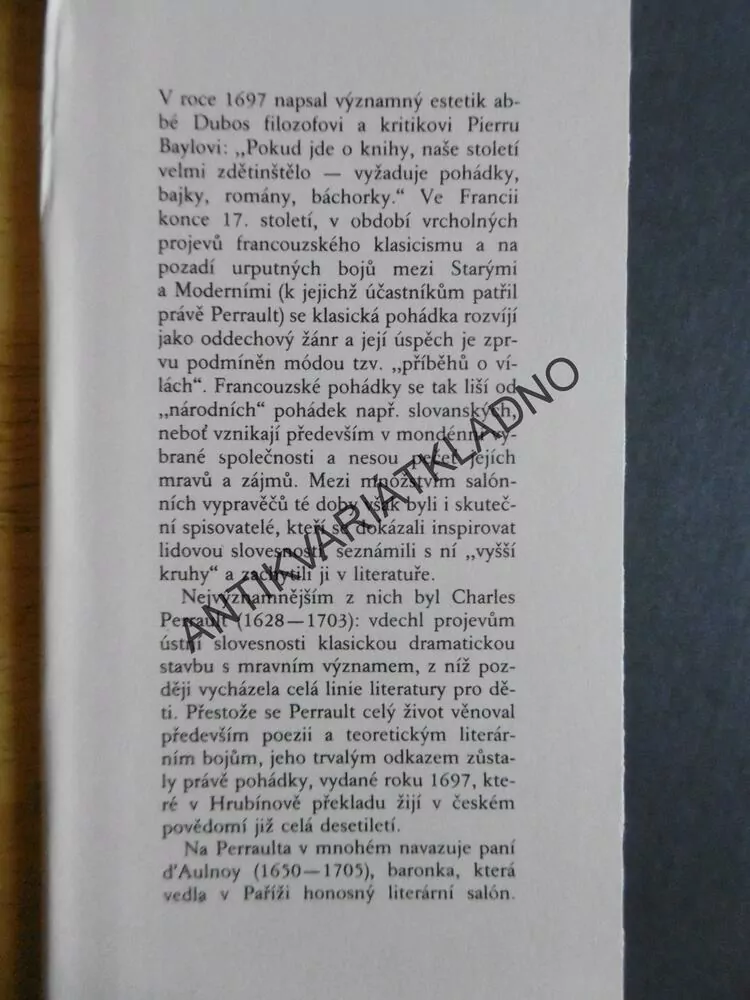 FRANCOUZSKÉ POHÁDKY, CHARLES PERRAULT, d´AULNOY, DE BEAUMONT, **an