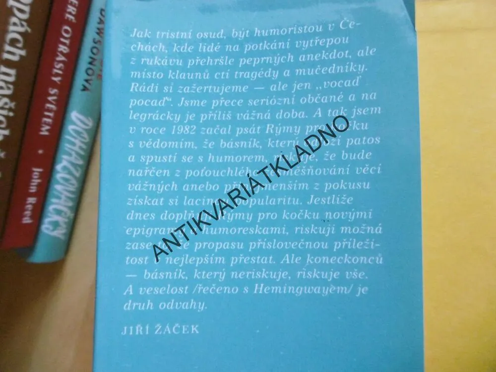 RÝMY PRO KOČKU A POD PSA, JIŘÍ ŽÁČEK, ADOLF BORN, **an