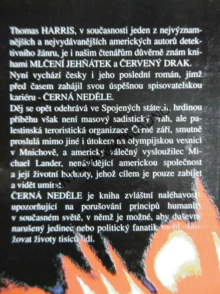 ČERNÁ NEDĚLE, THOMAS HARRIS, **an