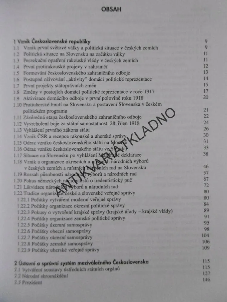 ORGANIZACE ČESKOSLOVENSKÉHO STÁTU V MEZIVÁLEČNÉM OBDOBÍ, 1918-1938, KAREL SCHELLE, **an