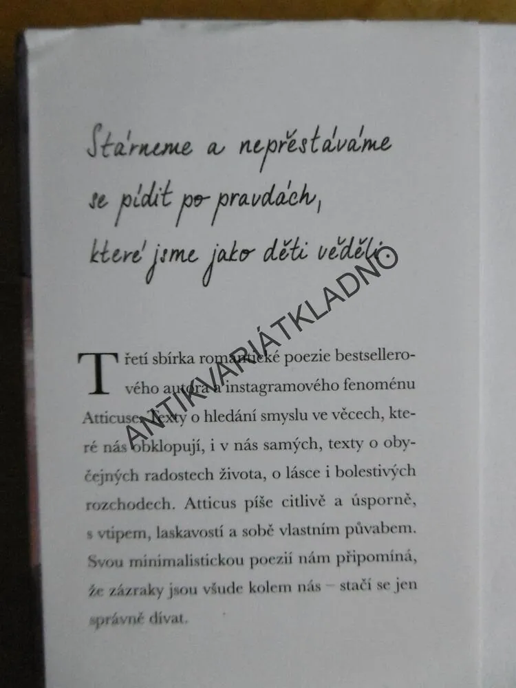 PRAVDA O ZÁZRACÍCH, ATTICUS, **an