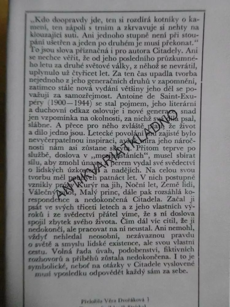 CITADELA, ANTOINE DE SAINT EXUPÉRY, **an