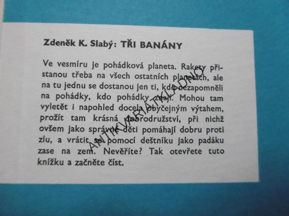 TŘI BANÁNY ANEB, PETR NA POHÁDKOVÉ PLANETĚ, Z.K. SLABÝ, **an
