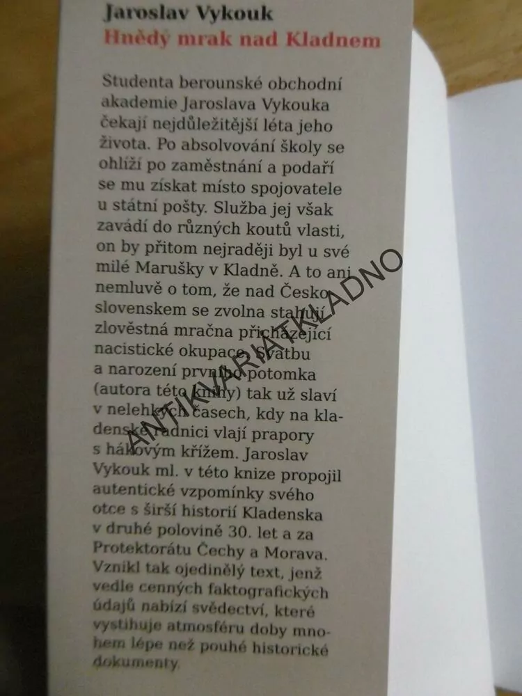 HNĚDÝ MRAK NAD KLADNEM, JAROSLAV VYKOUK, KLADNO, **an