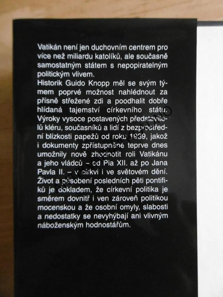 VATIKÁN, MOC PAPEŽŮ, GUIDO KNOPP, **an