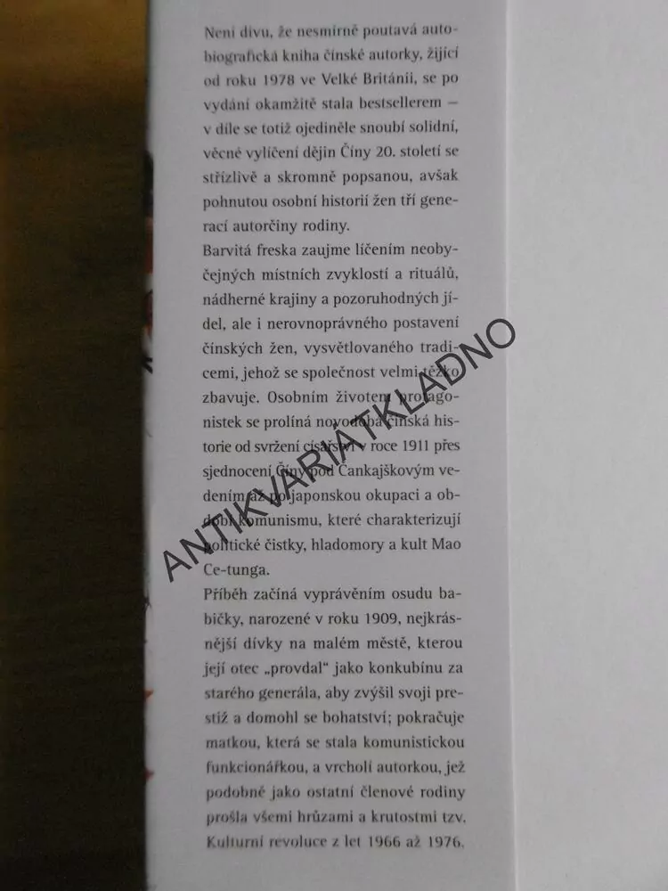 DIVOKÉ LABUTĚ, JUNG CHANGOVÁ, **an