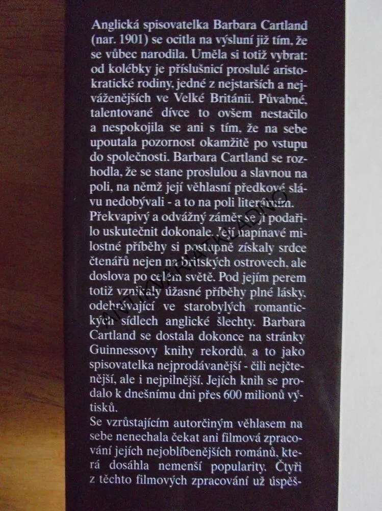 ZLATÁ GONDOLA, BARBARA CARTLAND, CARTLANDOVÁ, **an