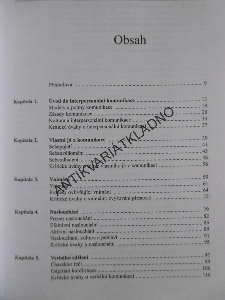 ZÁKLADY MEZILIDSKÉ KOMUNIKACE, JOSEPH A. DEVITO, **an