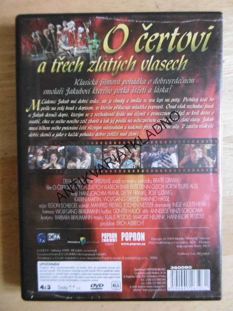 O ČERTOVI A ZLATÝCH VLASECH, DVD FILM
