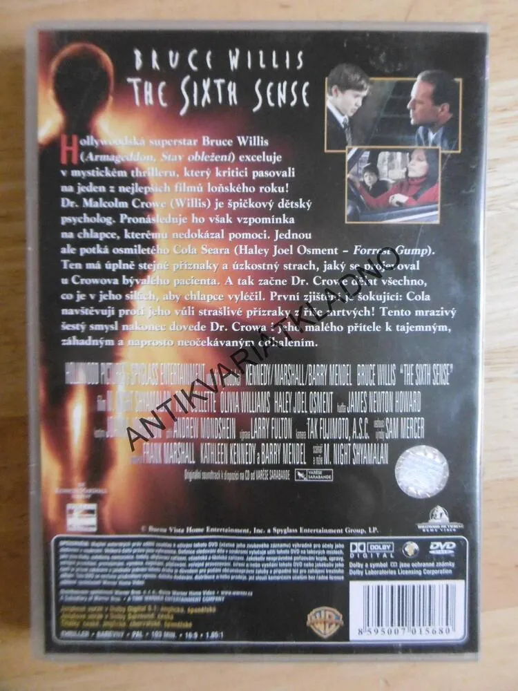 ŠESTÝ SMYSL, DVD FILM