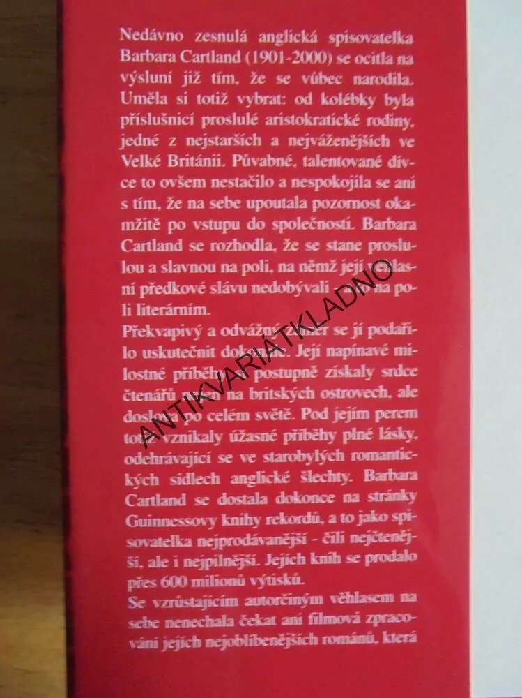JEDINEČNÁ SRDCE, BARBARA CARTLAND, CARTLANDOVÁ