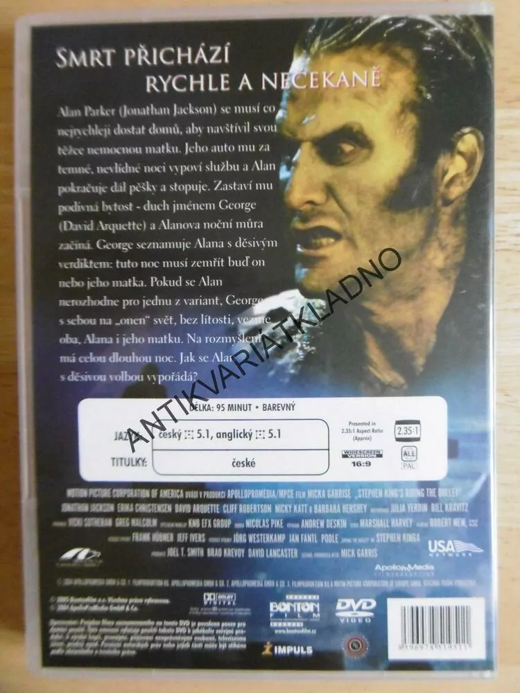 JÍZDA NA STŘELE, DVD FILM