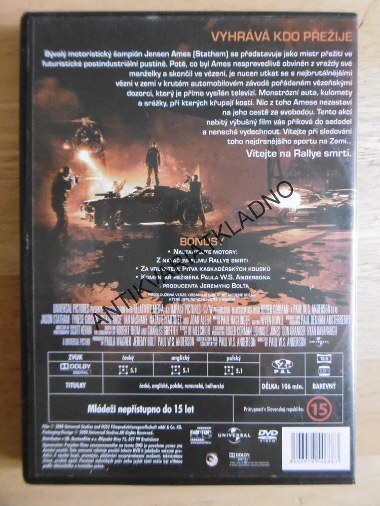 RALLYE SMRTI, DVD FILM